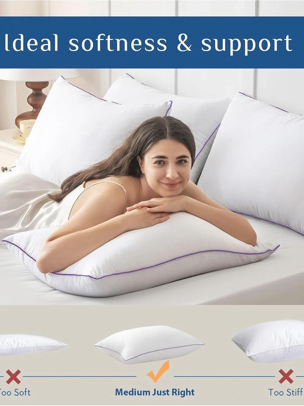 Firm Pillows Queen Size, 1 Pcs